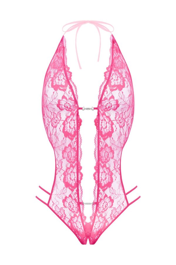 Kanten open kruis body Renee - pink - Afbeelding 5