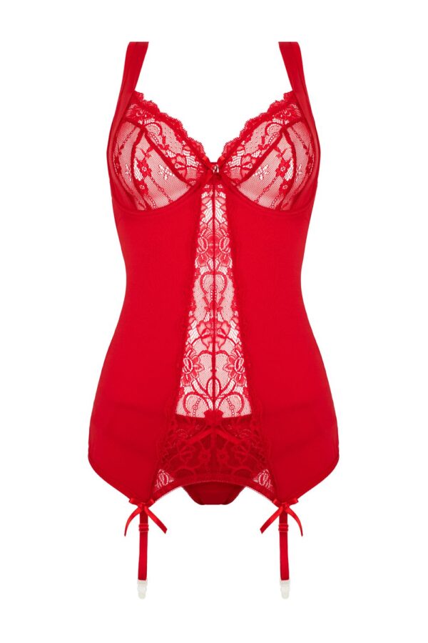 2-delige Jarretel-Set Marzia - rood - Afbeelding 3