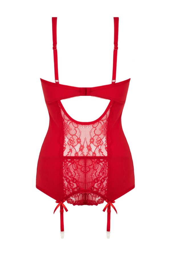 2-delige Jarretel-Set Marzia - rood - Afbeelding 4