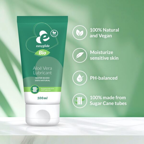 EasyGlide - Bio & Natural Glijmiddel op Waterbasis Aloë vera - 100 ml - Afbeelding 2