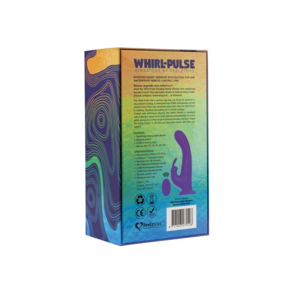 FeelzToys - Whirl-Pulse Roterende Rabbit Vibrator & Afstandsbediening Paars - Afbeelding 9