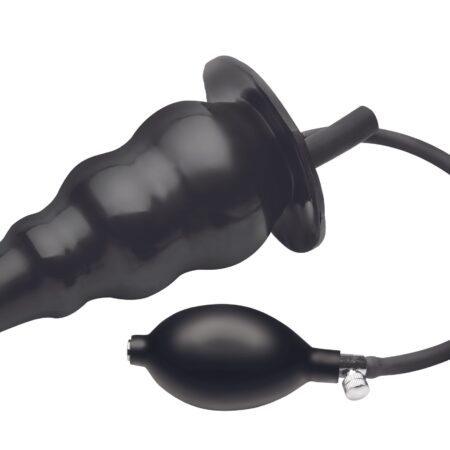 Opblaasbare Enema Buttplug - Zwart