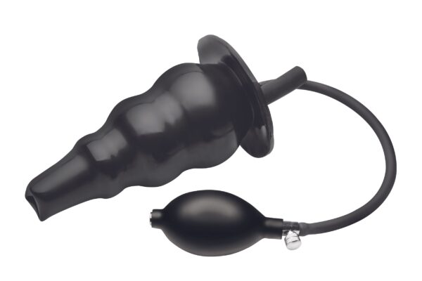 Opblaasbare Enema Buttplug - Zwart