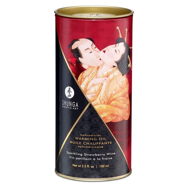 Shunga - Aphrodisiac Verwarmende Olie Aardbeienwijn 100 ml - Afbeelding 2