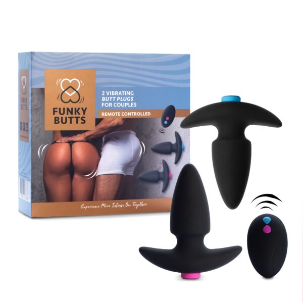 FeelzToys - FunkyButts Buttplugset met Afstandsbediening voor Koppels - Afbeelding 3