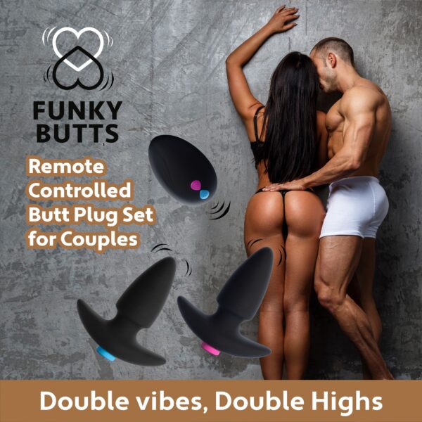 FeelzToys - FunkyButts Buttplugset met Afstandsbediening voor Koppels - Afbeelding 6