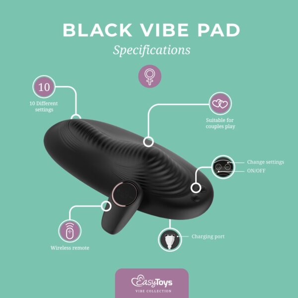 Vibe Pad Dubbele Vibratie met Afstandsbediening - Zwart - Afbeelding 7