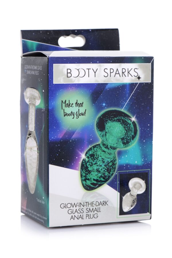 Glow-in-the-Dark Anaalplug Van Glas - Small - Afbeelding 6