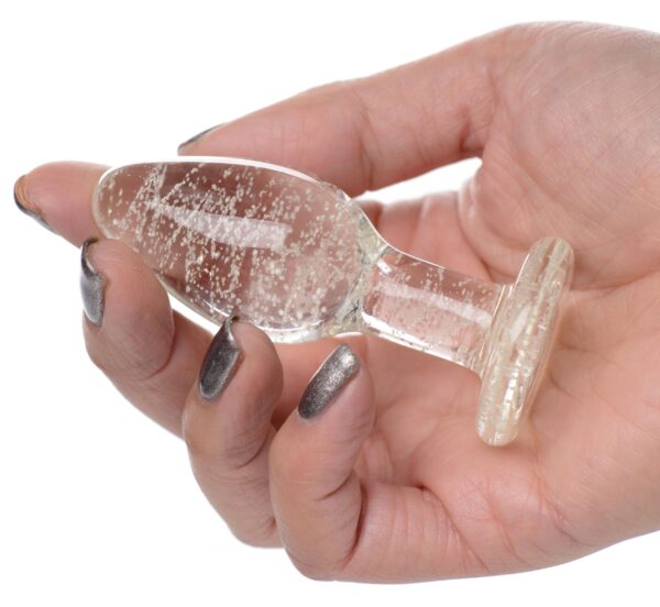 Glow-in-the-Dark Anaalplug Van Glas - Small - Afbeelding 4