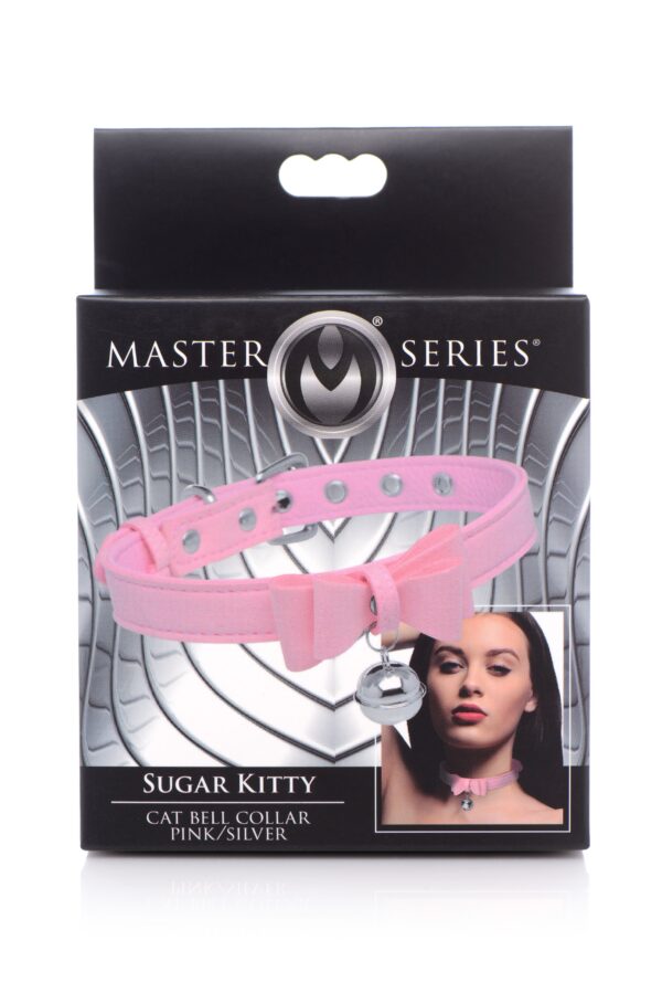 Golden Kitty Collar Met Kattenbelletje - Roze/Zilver - Afbeelding 5