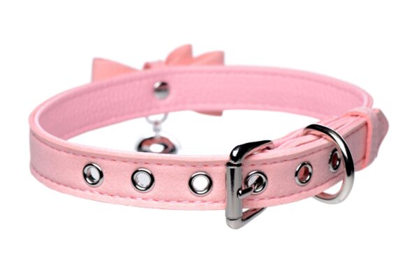 Golden Kitty Collar Met Kattenbelletje - Roze/Zilver - Afbeelding 3