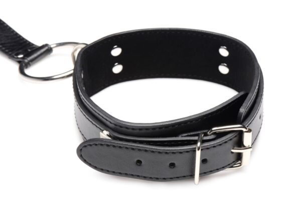 Halsband Met Polsboeien Restraint Set - Zwart - Afbeelding 5