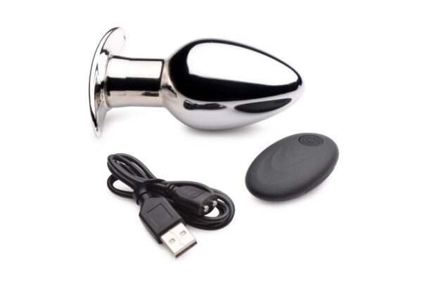 Chrome Blast Oplaadbare Buttplug Met Afstandsbediening - Groot - Afbeelding 5