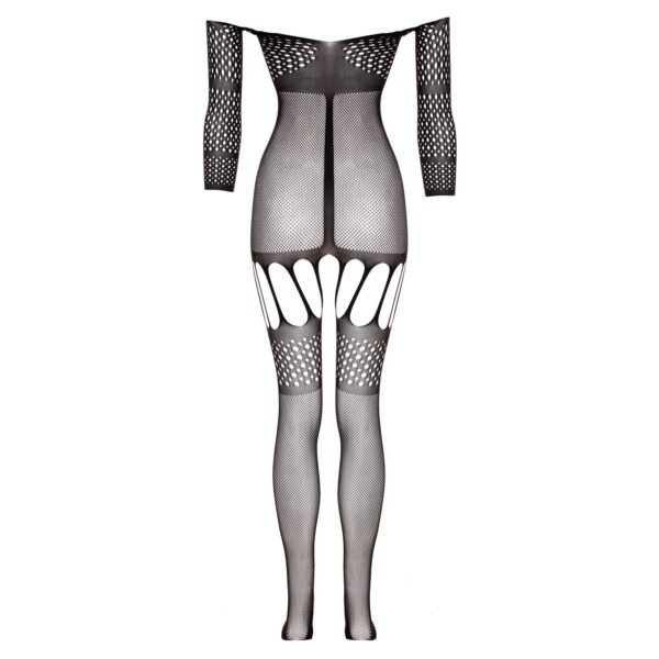 Trendy Jarretel-Catsuit Rosa - zwart - Afbeelding 7