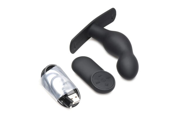 P-Spot Plugger Anaalplug met Harnas & Afstandsbediening - Afbeelding 2