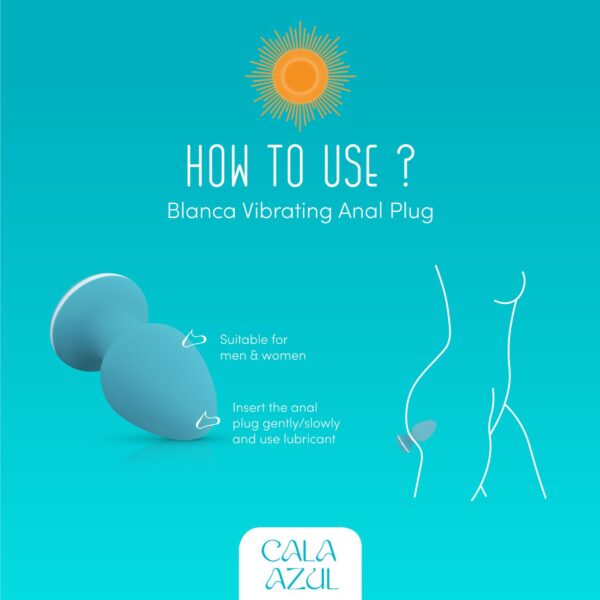 Cala Azul - Blanca Vibrerende Anaal Plug - Afbeelding 3
