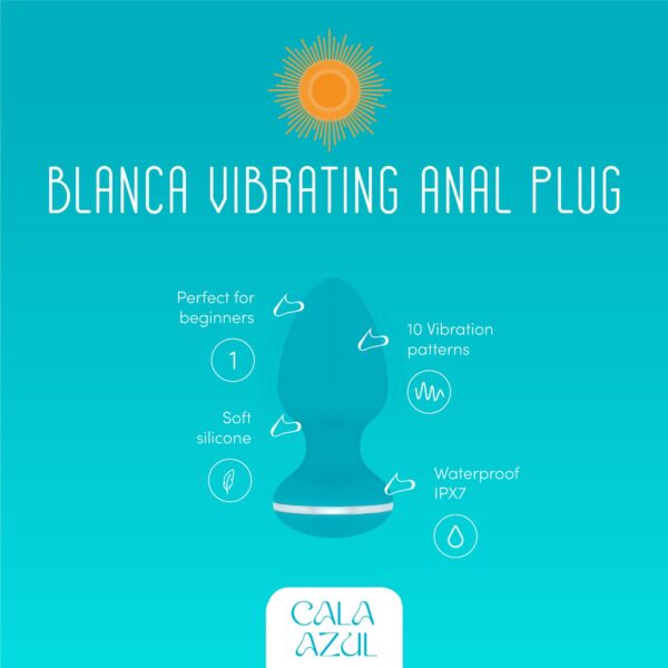 Cala Azul - Blanca Vibrerende Anaal Plug - Afbeelding 5