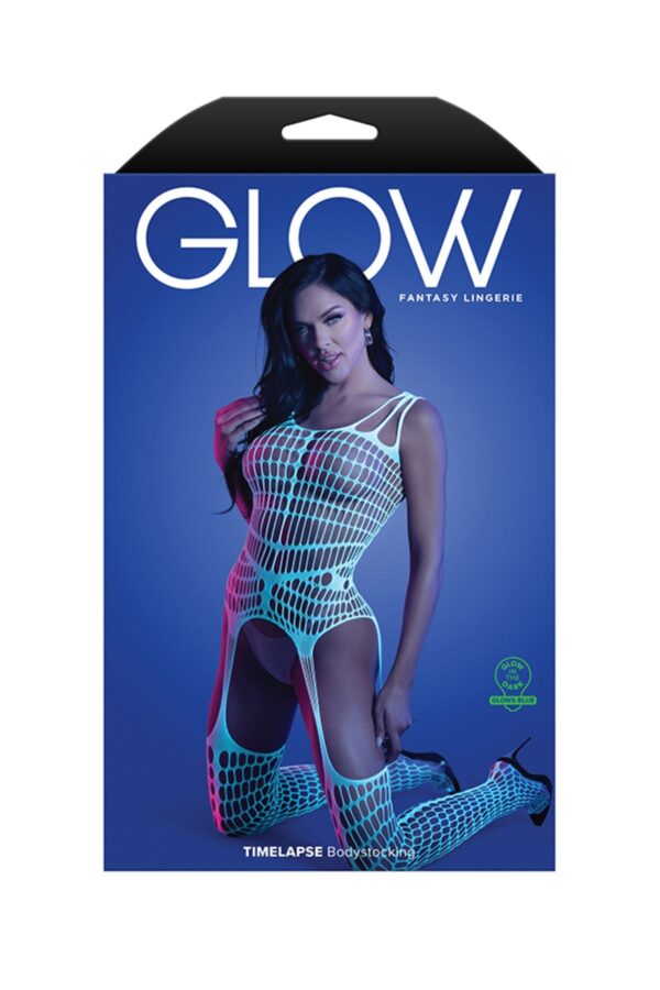 Fantasy Lingerie - Timelapse Bodystocking - Wit/Blauw - Afbeelding 3