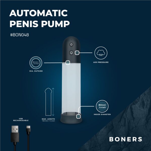 Boners - Automatische Penispomp met Masturbator - Afbeelding 3