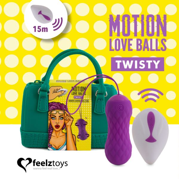 FEELZTOYS - OP AFSTAND BEDIENBARE BEWEGENDE LIEFDESBALLEN TWISTY