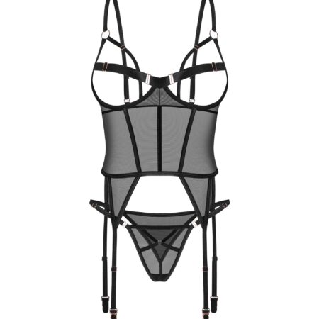 Obsessive - Freedom Euridia Korset en String - Zwart