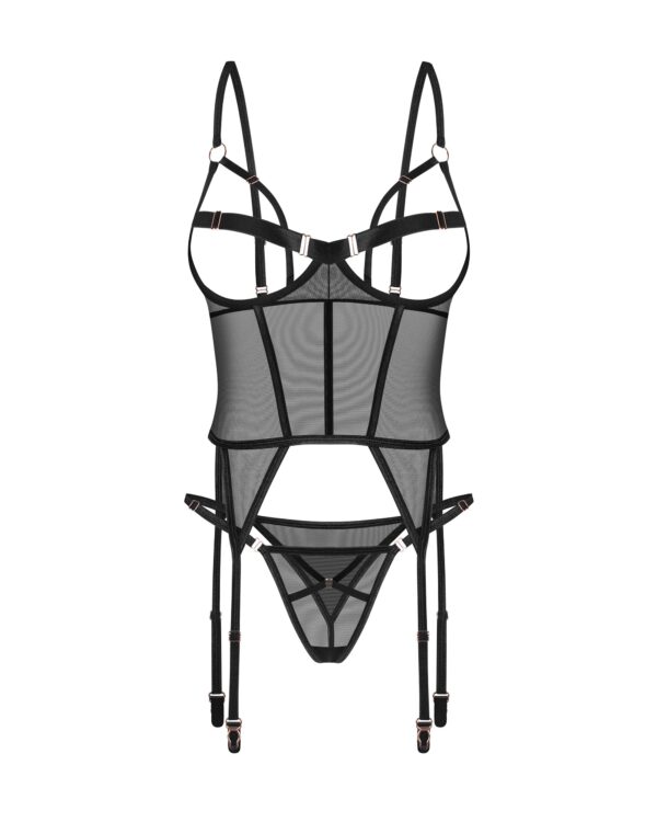 Obsessive - Freedom Euridia Korset en String - Zwart