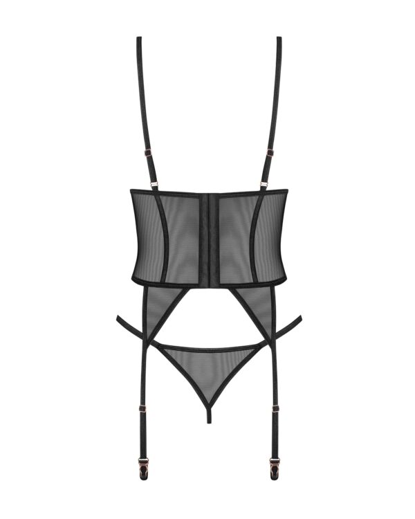 Obsessive - Freedom Euridia Korset en String - Zwart - Afbeelding 2