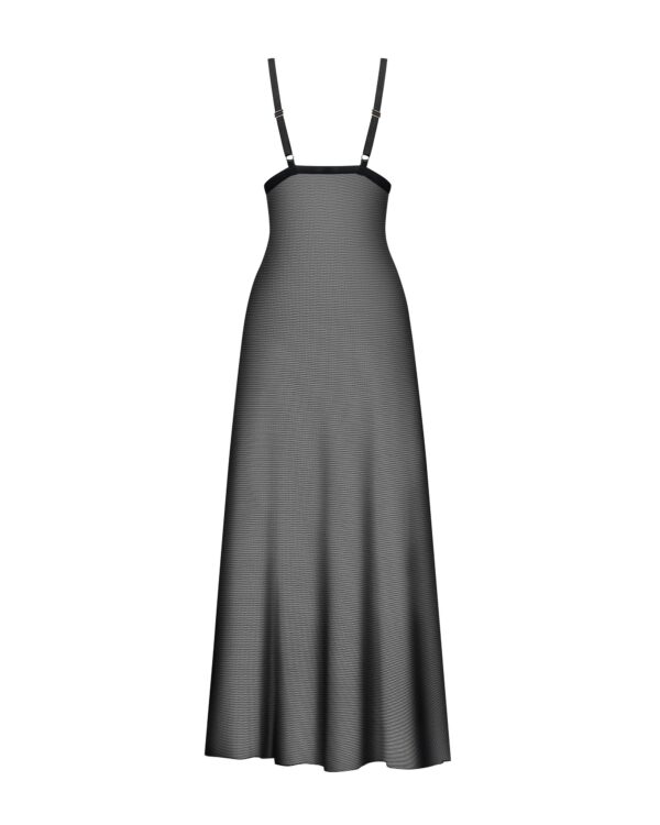 Obsessive - Exquisite Vila Blanes Lange Chemise - Zwart - Afbeelding 6