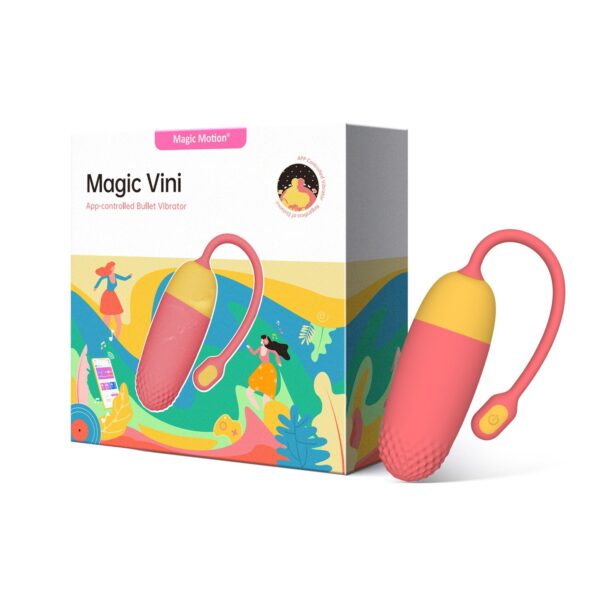 Magic Motion - Vini App Controlled Vibratie Eitje - Koraal/Geel - Afbeelding 5