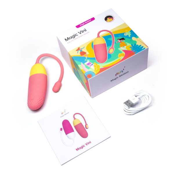 Magic Motion - Vini App Controlled Vibratie Eitje - Koraal/Geel - Afbeelding 4