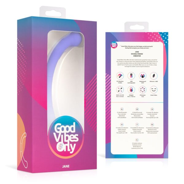 Good Vibes Only - Double End Vibrator Jane - Paars - Afbeelding 7