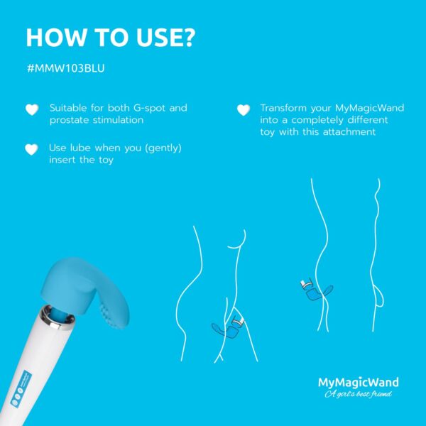MyMagicWand G-Spot/Prostaat Opzetstuk - Blauw - Afbeelding 2