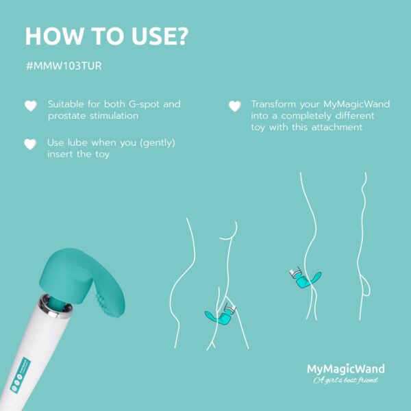 MyMagicWand G-Spot/Prostaat Opzetstuk - Turquoise - Afbeelding 2