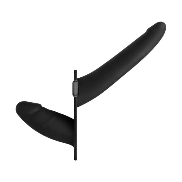 Fetish Collection - Dubbelzijdige Strap-On Dildo - Zwart - Afbeelding 2