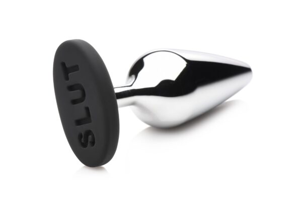 XR Brands - Butt Slut Metalen & Siliconen Butt Plug - Zilver - Afbeelding 2