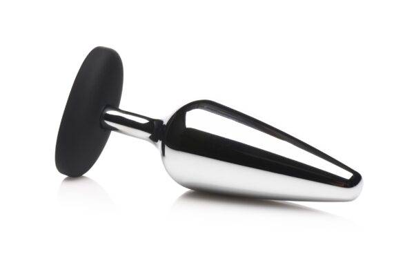 XR Brands - Butt Slut Metalen & Siliconen Butt Plug - Zilver - Afbeelding 3