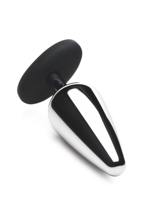 XR Brands - Butt Slut Metalen & Siliconen Butt Plug - Zilver - Afbeelding 4