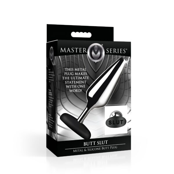 XR Brands - Butt Slut Metalen & Siliconen Butt Plug - Zilver - Afbeelding 9