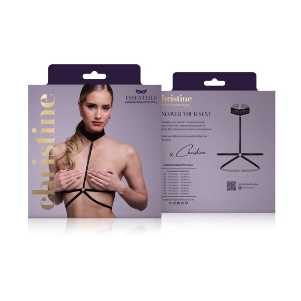 Strappy Harness Bralette met kant Viola - zwart - Afbeelding 6