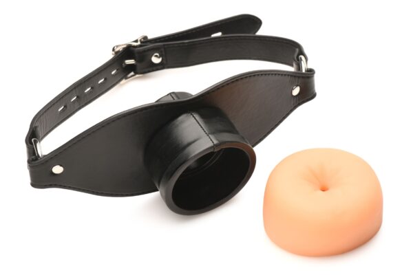 XR Brands - Ass Face Mouth Gag - Beige - Afbeelding 6