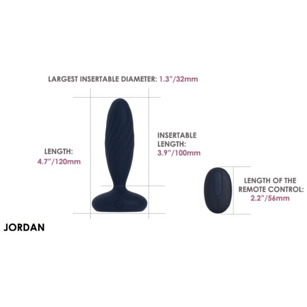 SVAKOM - Jordan Stotende Butt Plug - Blauw - Afbeelding 8