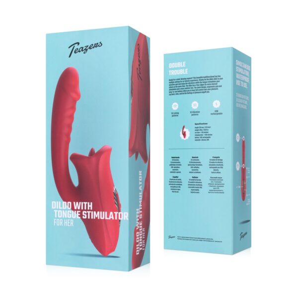 Teazers Dildo met Clitoris Stimulator - Afbeelding 10