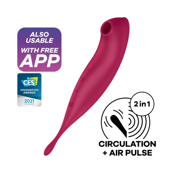 Satisfyer Twirling Pro Connect App - Donker Rood - Afbeelding 2