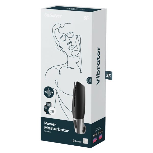 Satisfyer Power Masturbator+ Connect App - Zwart/Zilver - Afbeelding 10