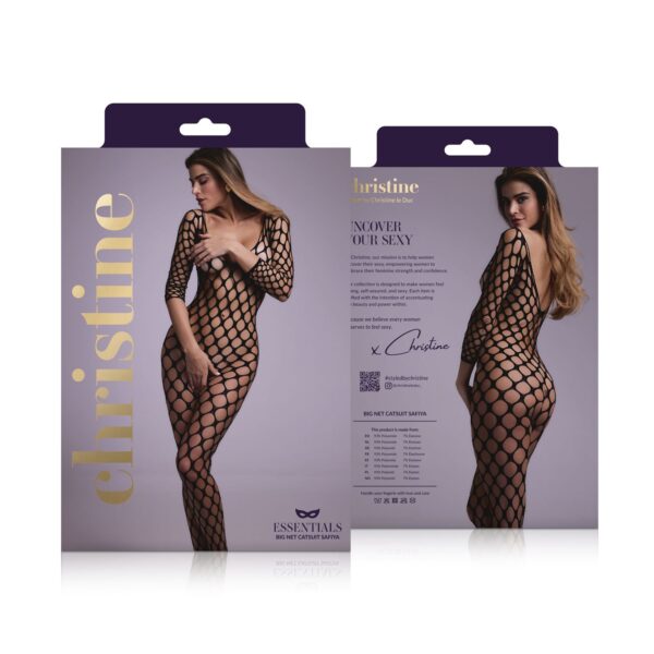 Visnet Catsuit Safiya - Zwart - Afbeelding 10