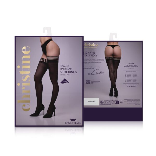 Stay-up Kousen - Stripe a pose - zwart - Afbeelding 5