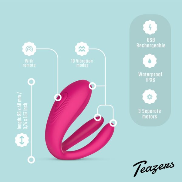 Teazers Koppel vibrator met Afstandsbediening - Afbeelding 4