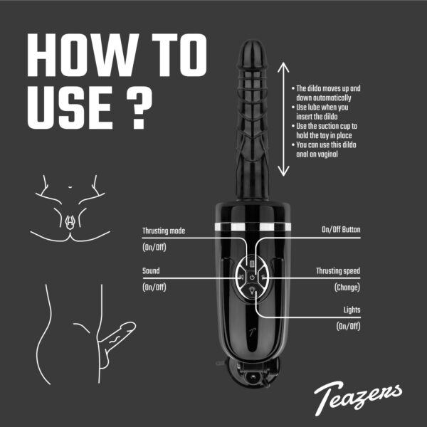Teazers Stotende en Vibrerende Dildo - Afbeelding 3