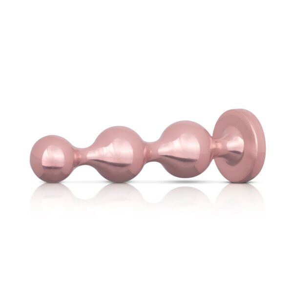 Rosy Gold - Metalen Buttplugset 3 stuks - Roségoud - Afbeelding 6