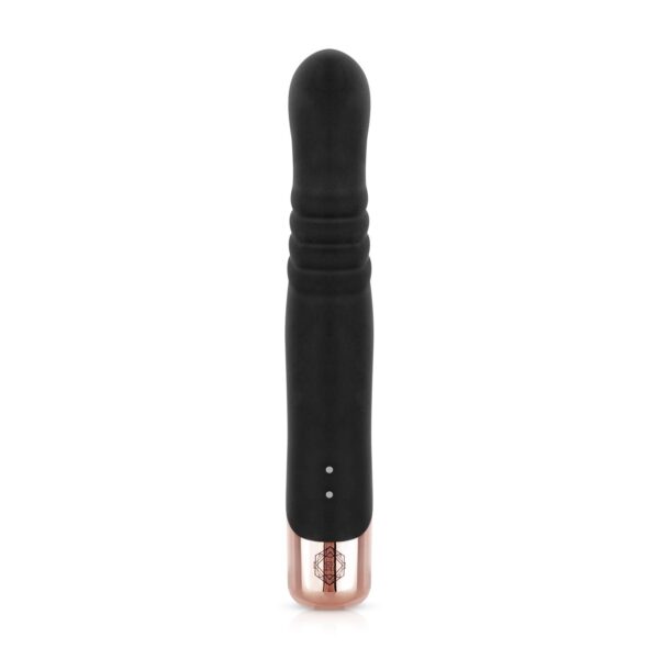 Rosy Gold - Rabbit Vibrator Met Stootfunctie - Zwart - Afbeelding 6